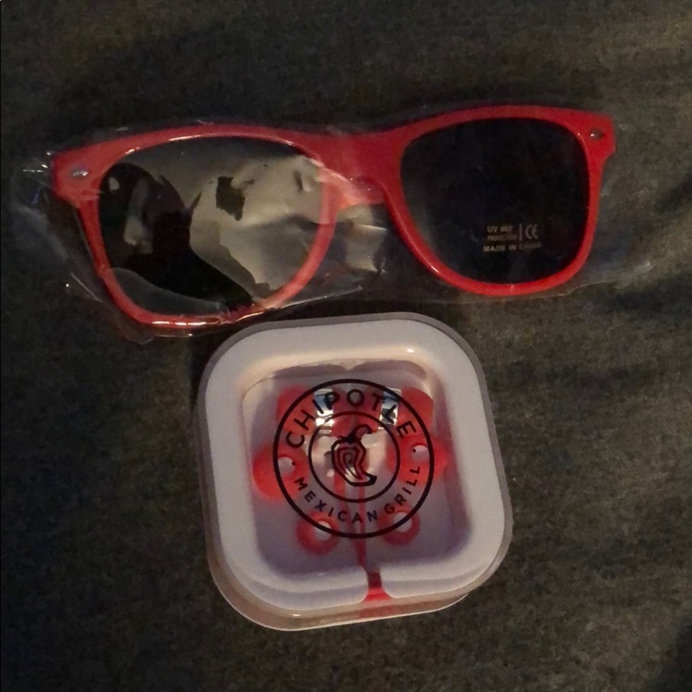 Chipotle Sunglasses and Headphones